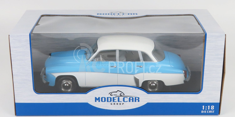 Mcg Wartburg 312 1965 1:18 Světle Modrá Bílá