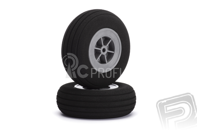 Mechová kolečka Deluxe 73mm s drážkami, 2ks