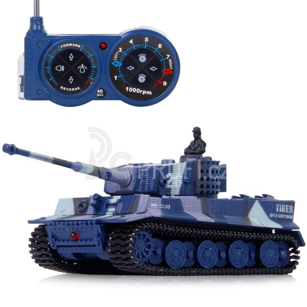 RC tank German Tiger 1:72, modrá