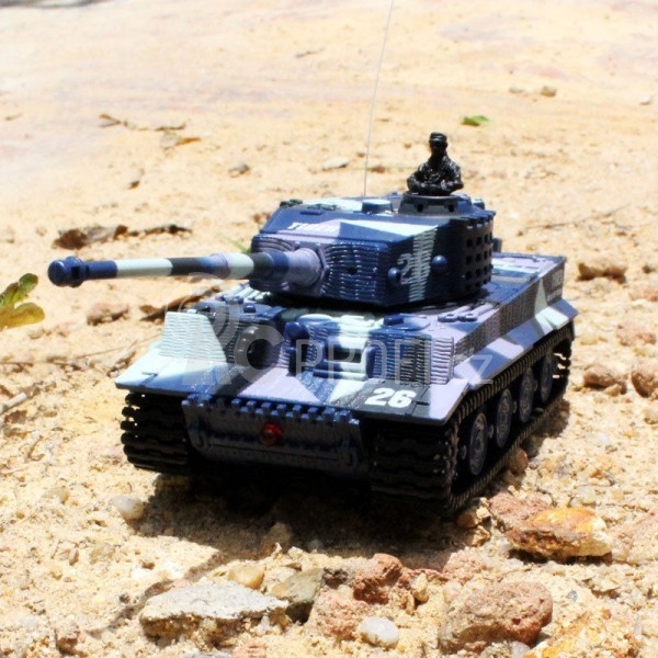 RC tank German Tiger 1:72, modrá