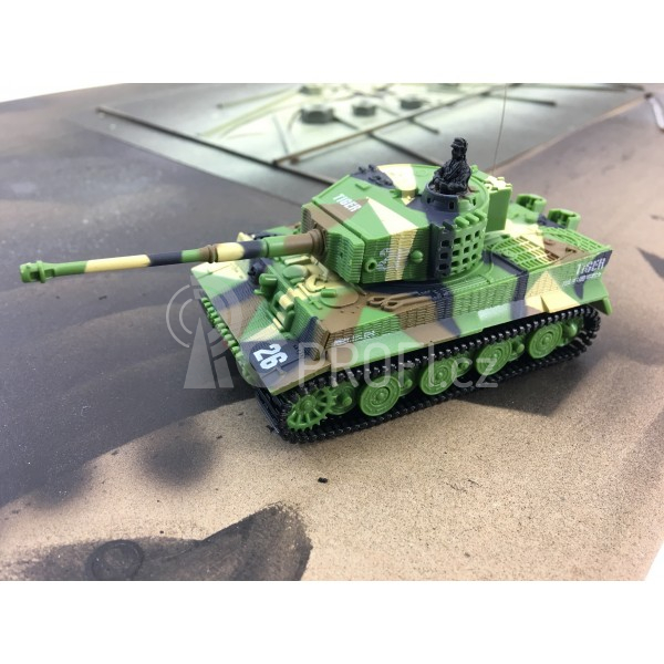 RC tank German Tiger 1:72, zelená