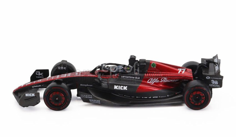 Mini-gt Alfa romeo F1  C43 Team Stake N 77 Australian Gp 2023 Valtteri Bottas 1:64 Černá Červená