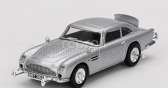 Mini-gt Aston martin Db5 1964 - 007 James Bond - Goldfinger - Missione Goldfinger With Weapons - Included Poster 007 English Language 1:64 Silver