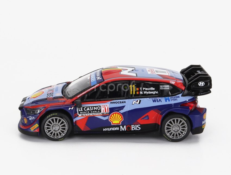 Mini-gt Hyundai I20 N Rally1 Team Shell Mobis Wrt N 11 3rd Rally Montecarlo 2023 Thierry Neuville - Martijn Wydaeghe 1:64 2 Tóny Modré Červené