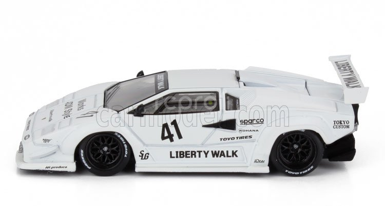 Mini-gt Lamborghini Countach N 41 Jdm Style Lb Works Auto Salon Tokyo Lhd 2024 1:64 Bílá