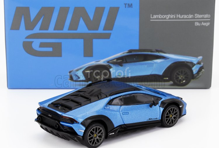 Mini-gt Lamborghini Huracan Sterrato Lhd 2022 1:64 Modrá Aegir Černá
