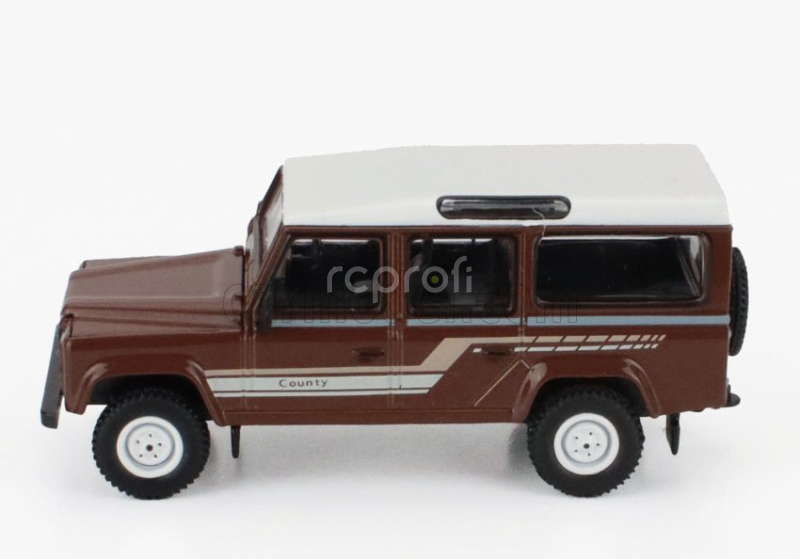 Mini-gt Land rover Defender 110 Country Sw Station Wagon Rhd 1985 1:64 Hnědá Bílá