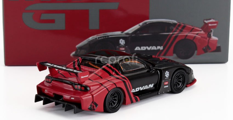 Mini-gt Mazda Rx-7 Lb Works Super Silhouette Advan Lhd 2006 1:64 Černá Červená