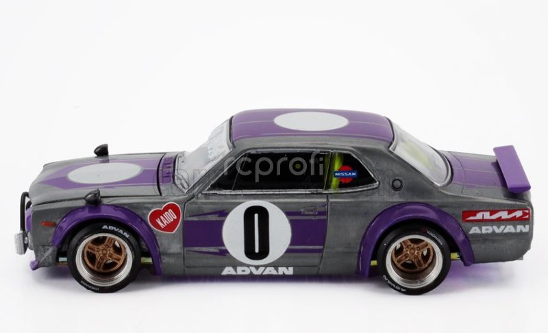 Mini-gt Nissan Skyline Gt-r (kpgc10) N 0 Kaido House Works V1 1969 1:64 Stříbrná Purpurová