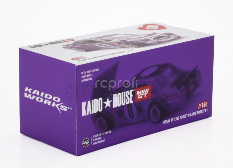 Mini-gt Nissan Skyline Gt-r (kpgc10) N 0 Kaido House Works V1 1969 1:64 Stříbrná Purpurová