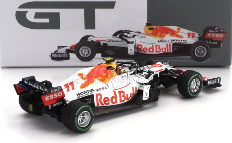 Mini-gt Red bull F1  Rb16b Honda Team Red Bull Racing Ra620h N 11 3rd Turkish Gp 2021 Sergio Perez 1:64 Bílá Červená