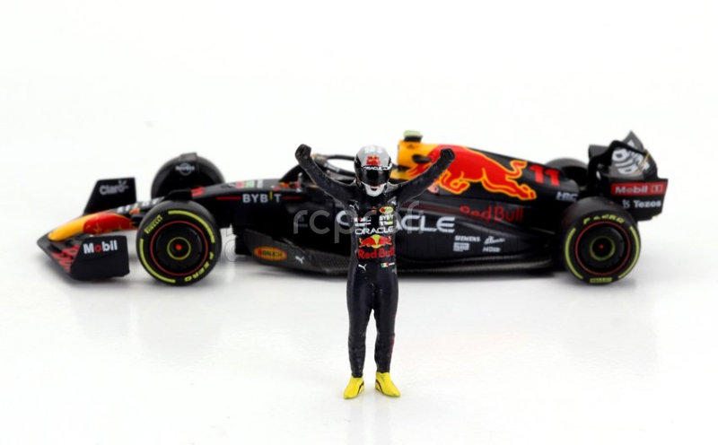 Mini-gt Red bull F1  Rb18 Team Oracle Red Bull Racing N 11 Winner Monaco Gp 2022 Sergio Perez 1:64 Matná Modrá Žlutá Červená