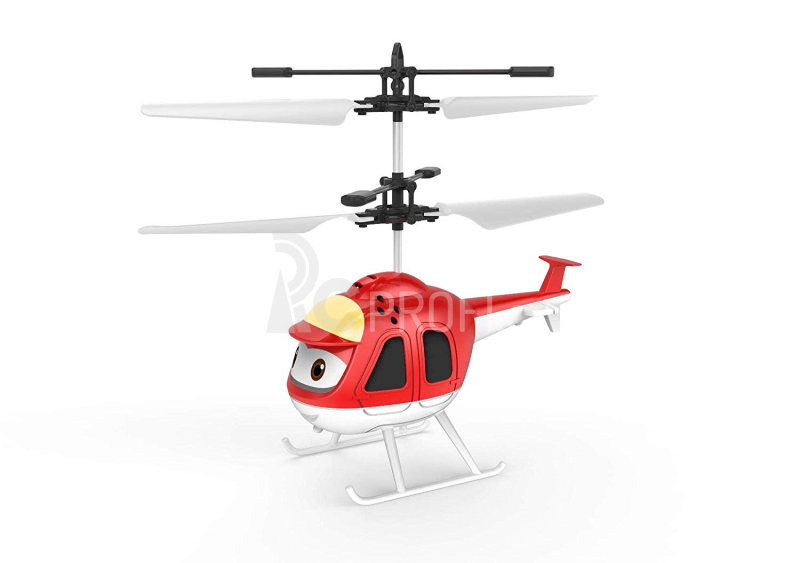 Mini helikoptéra, červená