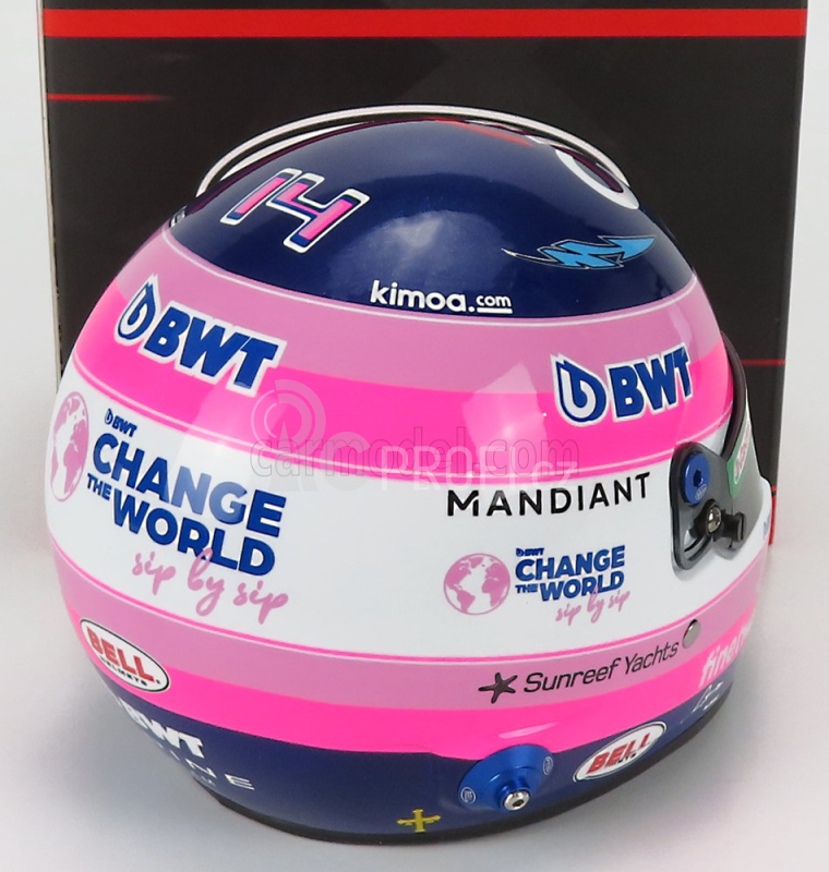 Mini helmet Bell helma F1 A522 Team Alpine Bwt N 14 Season 2022 1:2