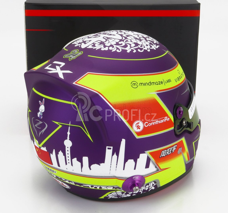 Mini helmet Bell helma F1 Alfa Romeo C43 Team Stake N 24 Season 2023 1:2