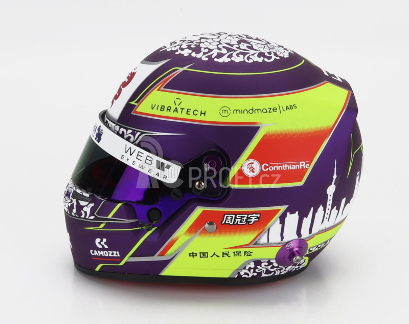Mini helmet Bell helma F1 Alfa Romeo C43 Team Stake N 24 Season 2023 1:2