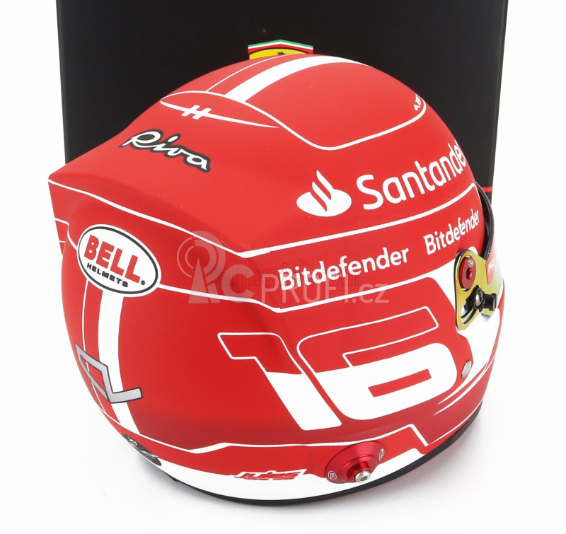 Mini helmet Bell helma F1 Ferrari Sf-23 Team Scuderia Ferrari N 16 Season 2023 1:2