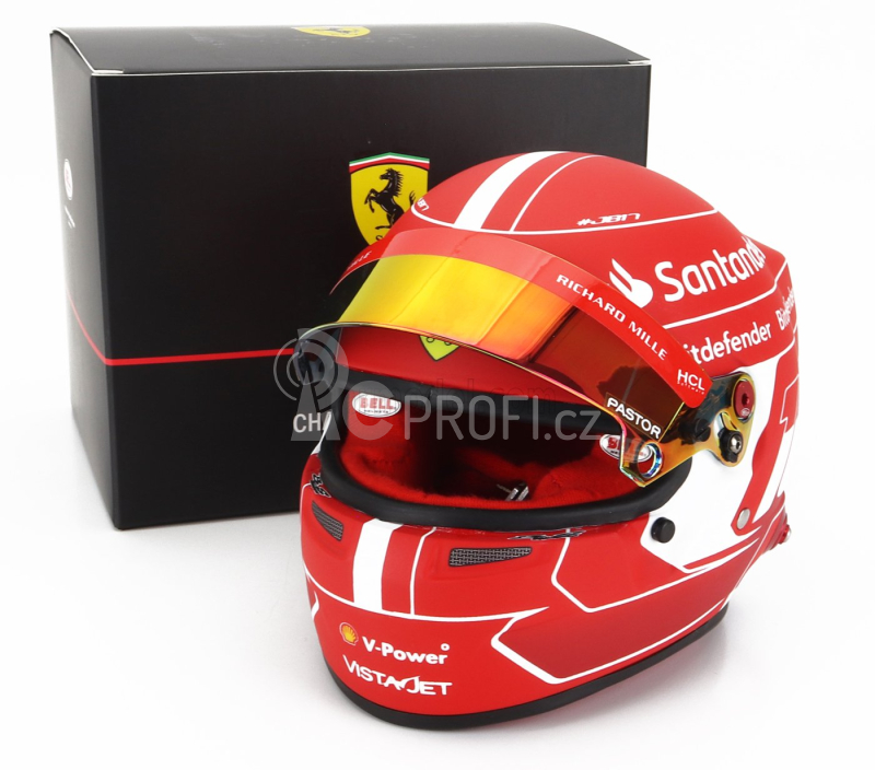 Mini helmet Bell helma F1 Ferrari Sf-23 Team Scuderia Ferrari N 16 Season 2023 1:2