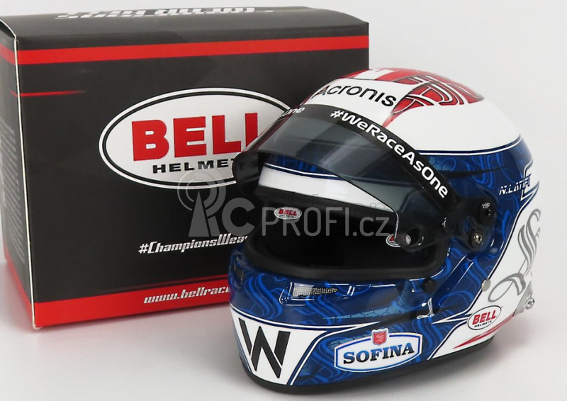 Mini helmet Bell helma F1 Williams Fw44 Team Williams Racing N 6 Season 2022 1:2
