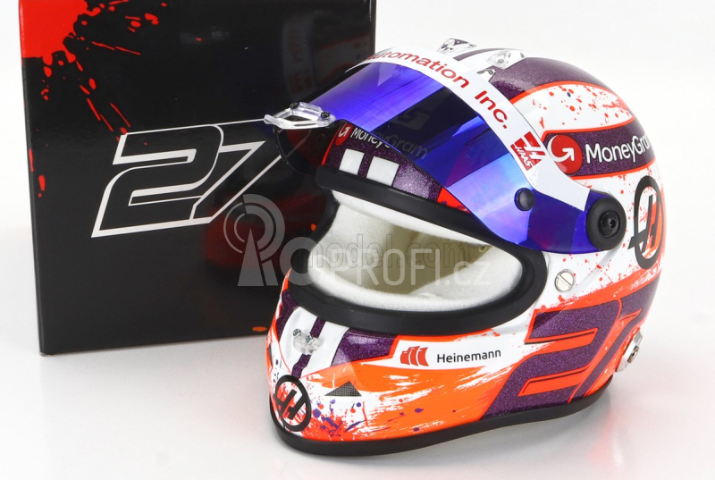 Mini helmet Schuberth helma F1 Nico Hulkenberg Team Moneygram Haas N 27 1:2