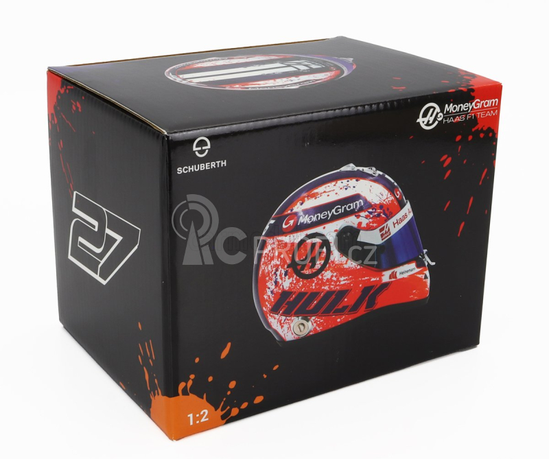 Mini helmet Schuberth helma F1 Nico Hulkenberg Team Moneygram Haas N 27 1:2