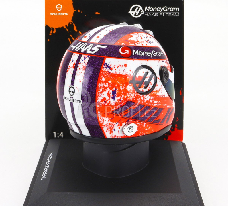 Mini helmet Schuberth helma F1 Nico Hulkenberg Team Moneygram Haas N 27 1:4