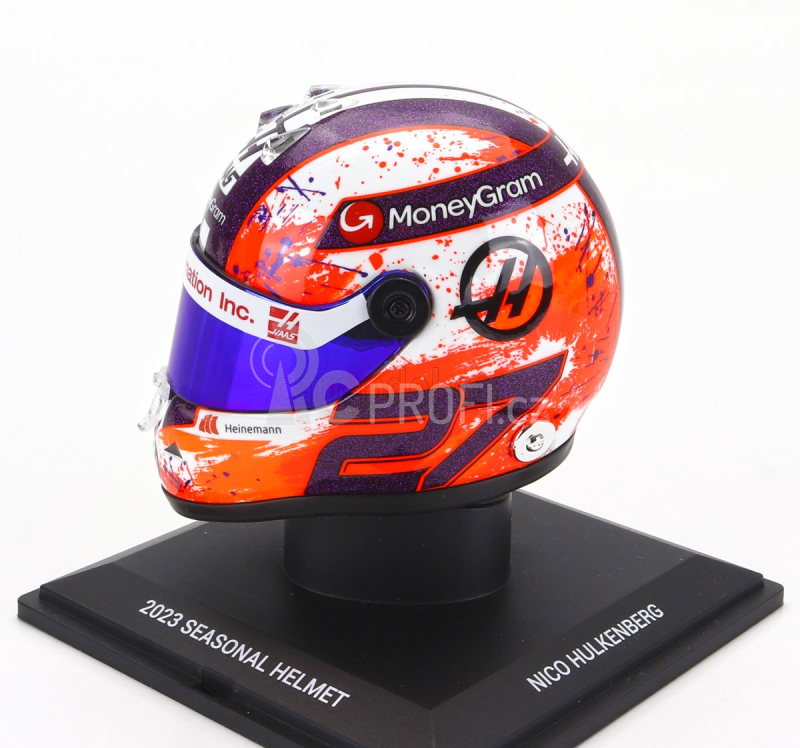 Mini helmet Schuberth helma F1 Nico Hulkenberg Team Moneygram Haas N 27 1:4