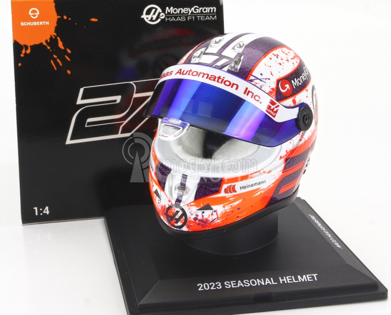 Mini helmet Schuberth helma F1 Nico Hulkenberg Team Moneygram Haas N 27 1:4