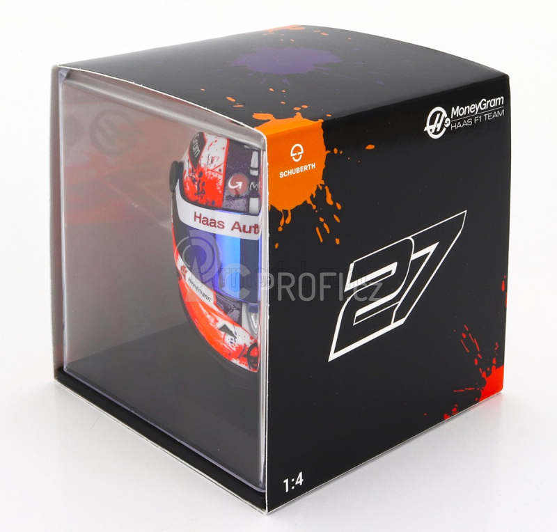 Mini helmet Schuberth helma F1 Nico Hulkenberg Team Moneygram Haas N 27 1:4