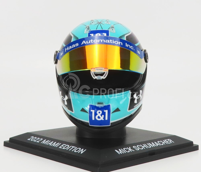 Mini helmet Schuberth helma F1 Vf-22 Team Haas N 47 Miami Gp 2022 1:4