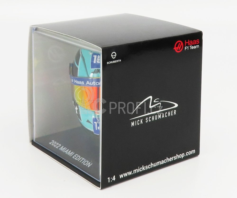 Mini helmet Schuberth helma F1 Vf-22 Team Haas N 47 Miami Gp 2022 1:4