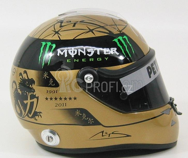 Mini helmet Schuberth helma F1 Mercedes Gp 20th Anniversary 1991-2011 1:2