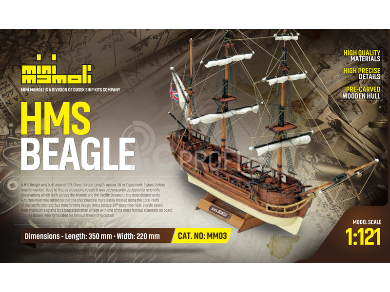 MINI MAMOLI H.M.S. Beagle 1:121 kit