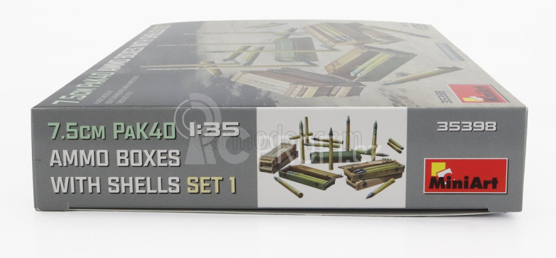 Miniart Accessories 7.5 Cm Pak 40 Ammo Boxes With Shells Military Set I 1945 1:35 /