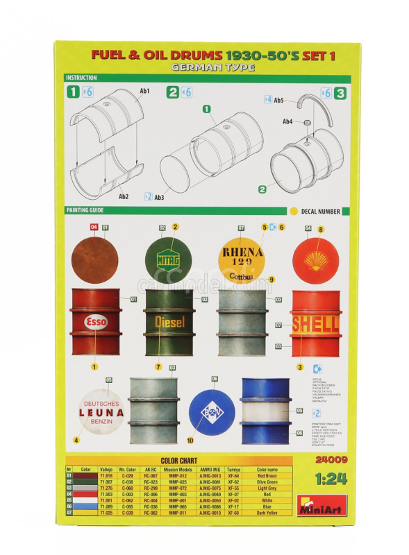 Miniart Accessories Fuel & Oil Drums Military 1930-50 1:24 /