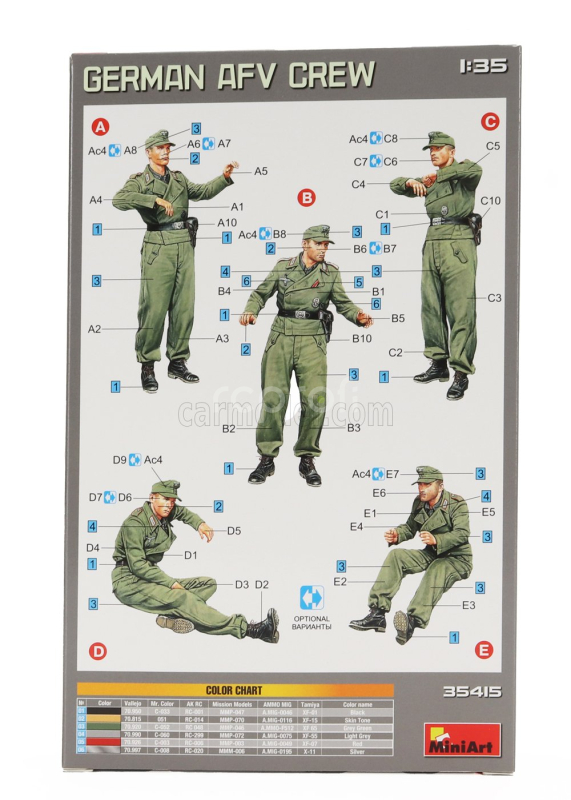 Miniart Accessories German Afv Crew Military Figures 1:35 /