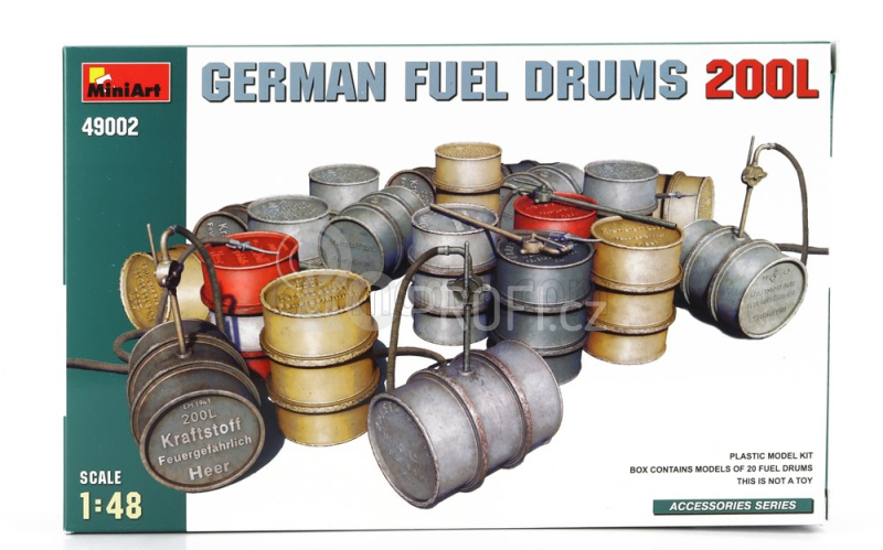 Miniart Accessories German Gasoline Fuel Drums 200 Litre 1:48 /
