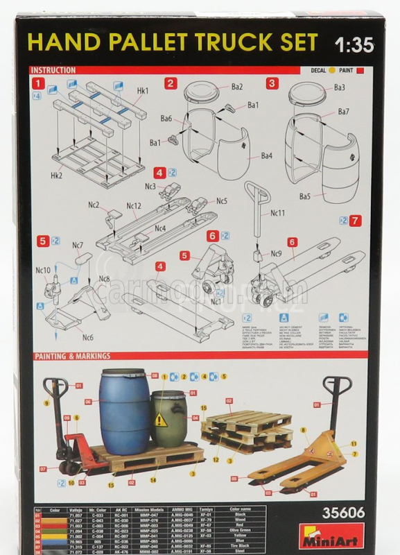 Miniart Accessories Hand Pallet Truck Set 1:35 /