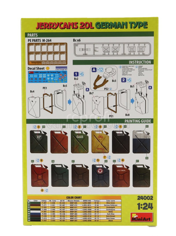 Miniart Accessories Jerrycans 20l German Type 1942 1:24 /