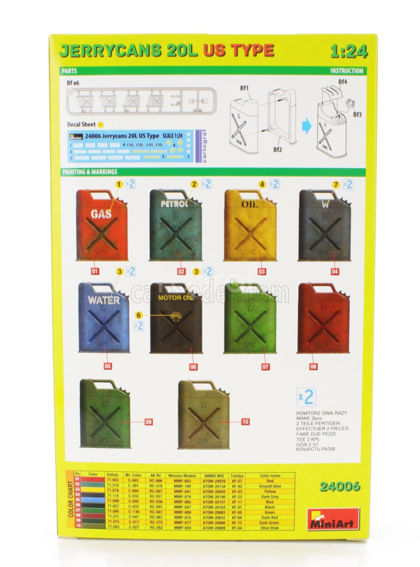 Miniart Accessories Jerrycans 20l Usa Type 1942 1:24 /