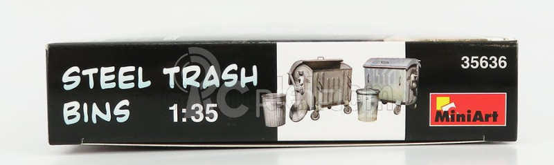 Miniart Accessories Steel Trash Bins 1:35 /