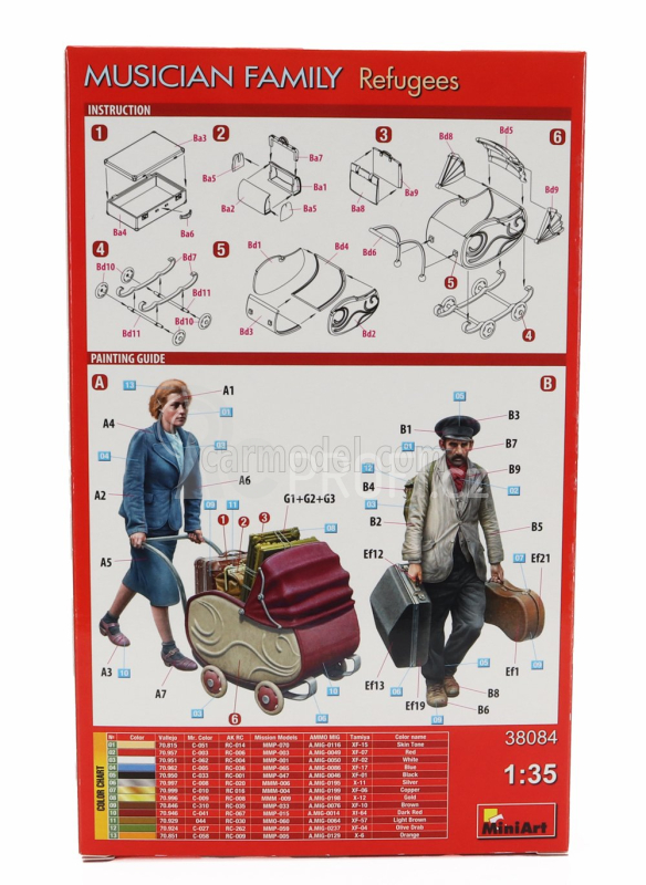 Miniart Figures Refugees Musician Family 1:35 /