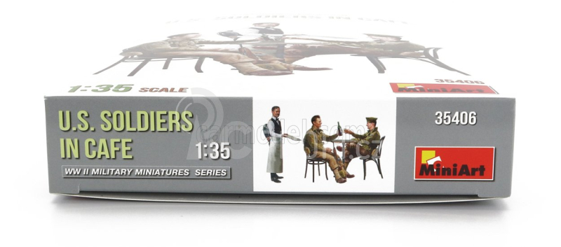 Miniart Figures Soldier Usa Military In Cafe 1944 1:35 /