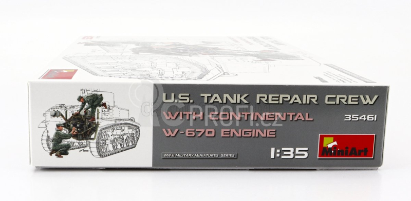Miniart Figures Tank Repair Crew With Engine 1945 1:35 /