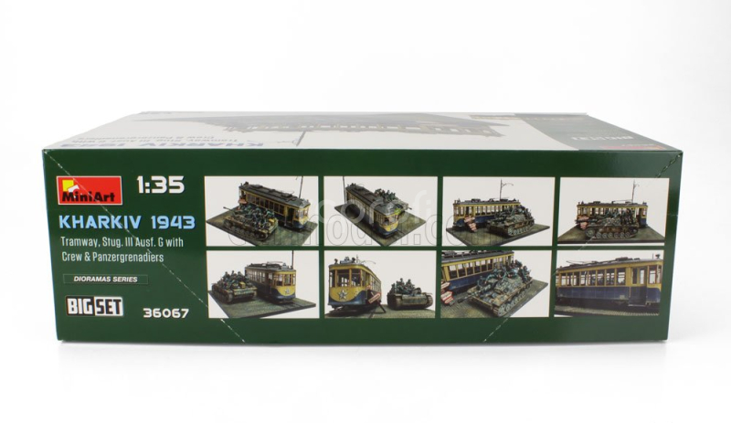 Miniart Tank Diorama Military Tramway Stug. Iii Ausf. G With Crew And Panzergrenadiers 1943 1:35 /