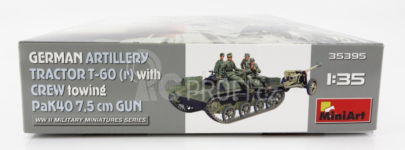 Miniart Tank T-60 Tractor German Artillery Military 1945 1:35 /