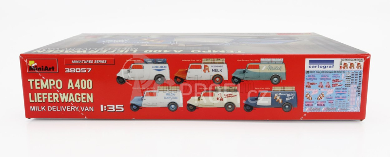 Miniart Tempo A400 Lieferwagen 3-wheels Milk Delivery Van 1962 1:35 /