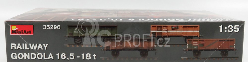 Miniart Trailer Carrozza Ferroviaria Railway Military Gondola 1:35 /