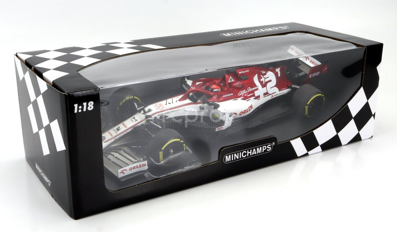 Minichamps Alfa romeo F1  C39 Team Racing Orlen N 7 Austrian Gp 2020 Kimi Raikkonen 1:18 Bílá Červená Met