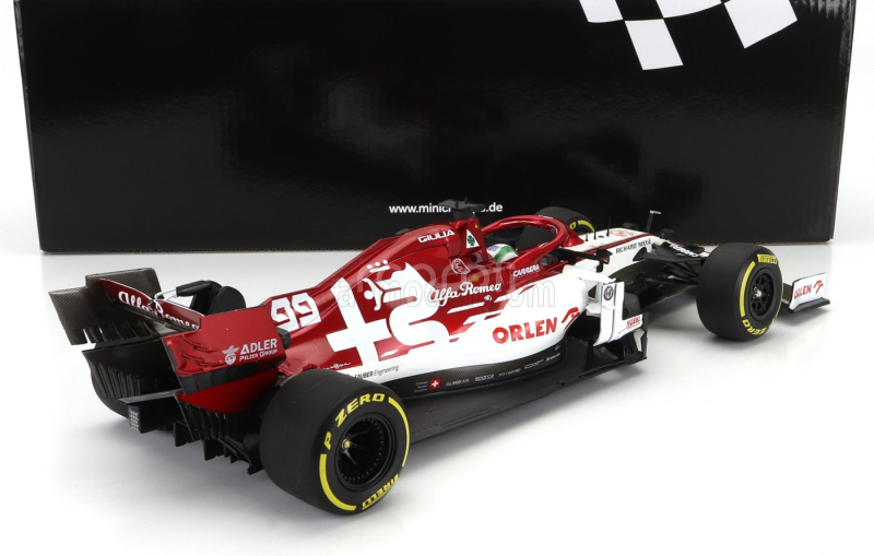 Minichamps Alfa romeo F1  C39 Team Racing Orlen N 99 Austrian Gp 2020 Antonio Giovinazzi 1:18 Bílá Červená Met